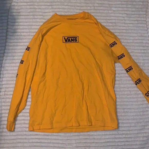Vans Shirts Yellow Vans Long Sleeve Top Poshmark